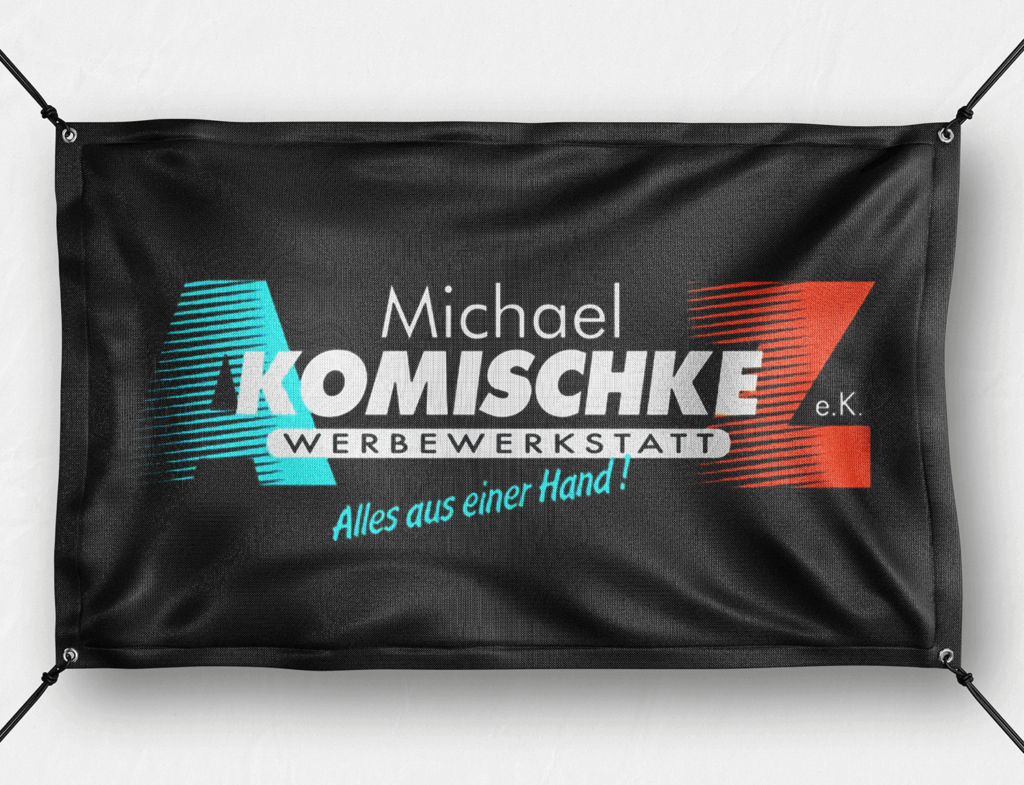 banner mockup komischke Stempel Schilder Komischke