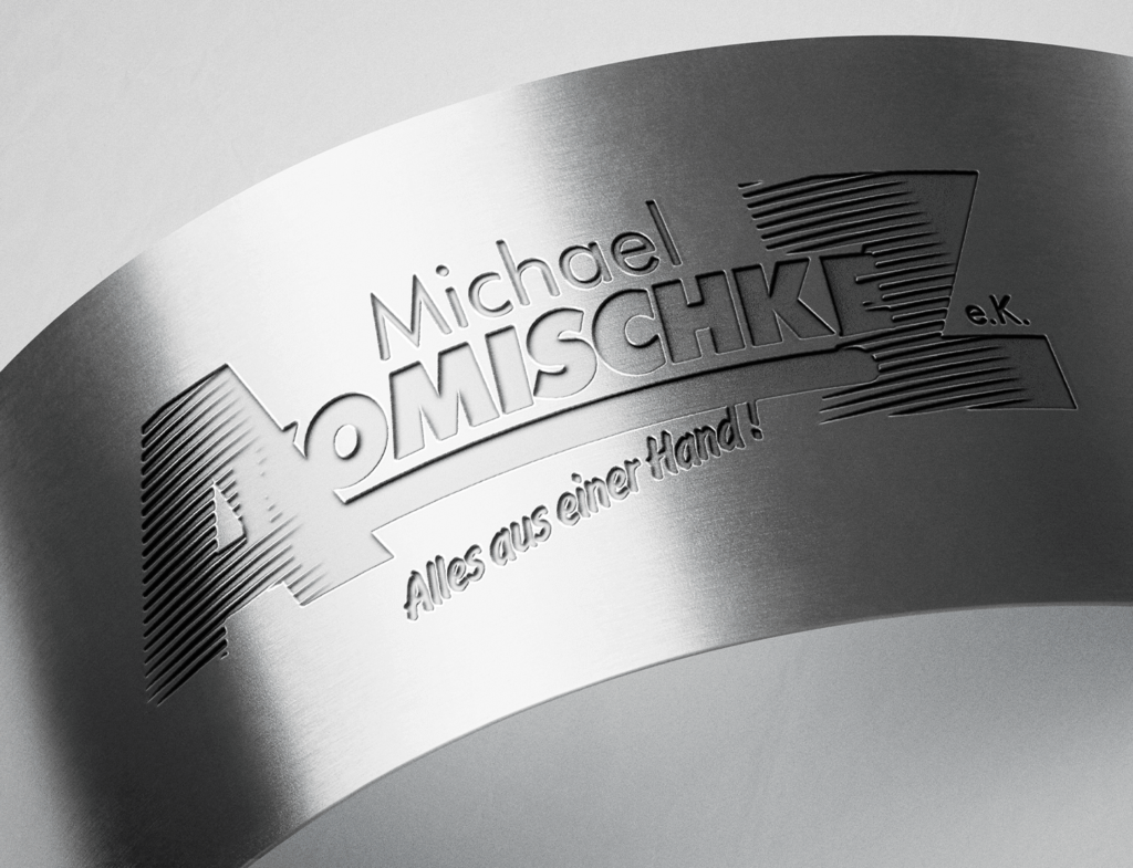 gravur mockup komischke Stempel Schilder Komischke